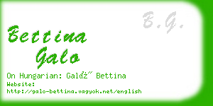 bettina galo business card